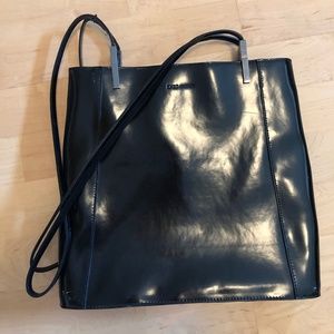 Enzo Angiolini Black Patent Leather Bag